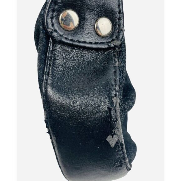 VTG 2000s Black Paris Hilton Chain Strap Mini Bag Purse Charms DISTRESSED WORN - Picture 16 of 16